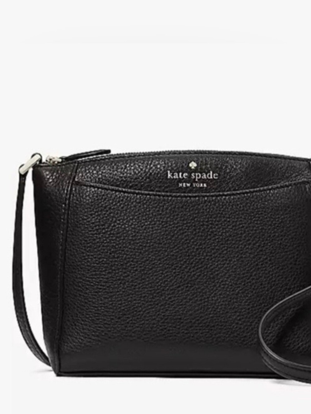 kate spade New York Black Pebbled Leather Crossbody Bag. NWOT